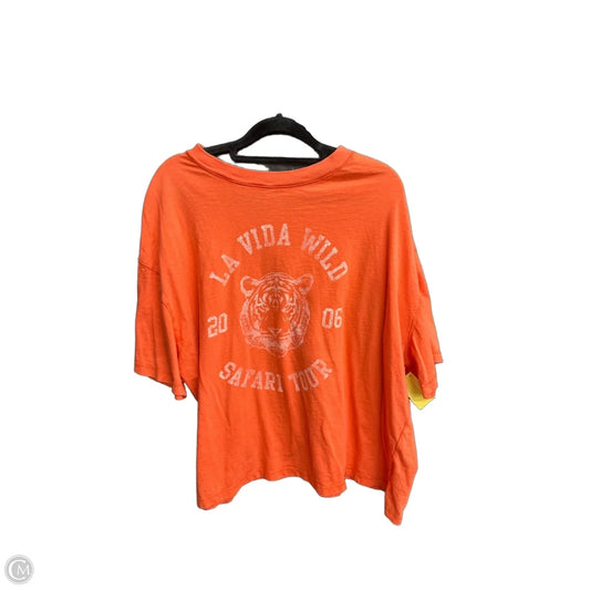 Top Short Sleeve By Aerie In Orange, Size: Xl