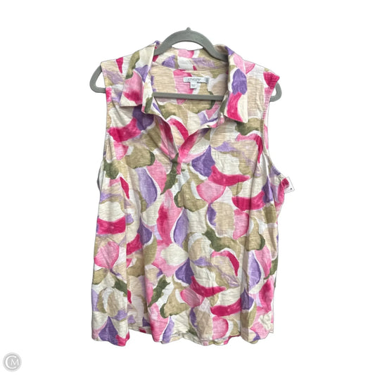Top Sleeveless By Chicos In Multi-colored, Size: 2x