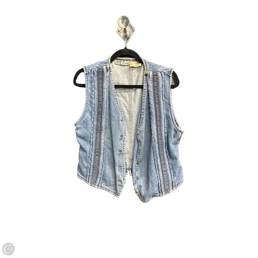 Top Sleeveless By Poetic License In Blue Denim, Size: L