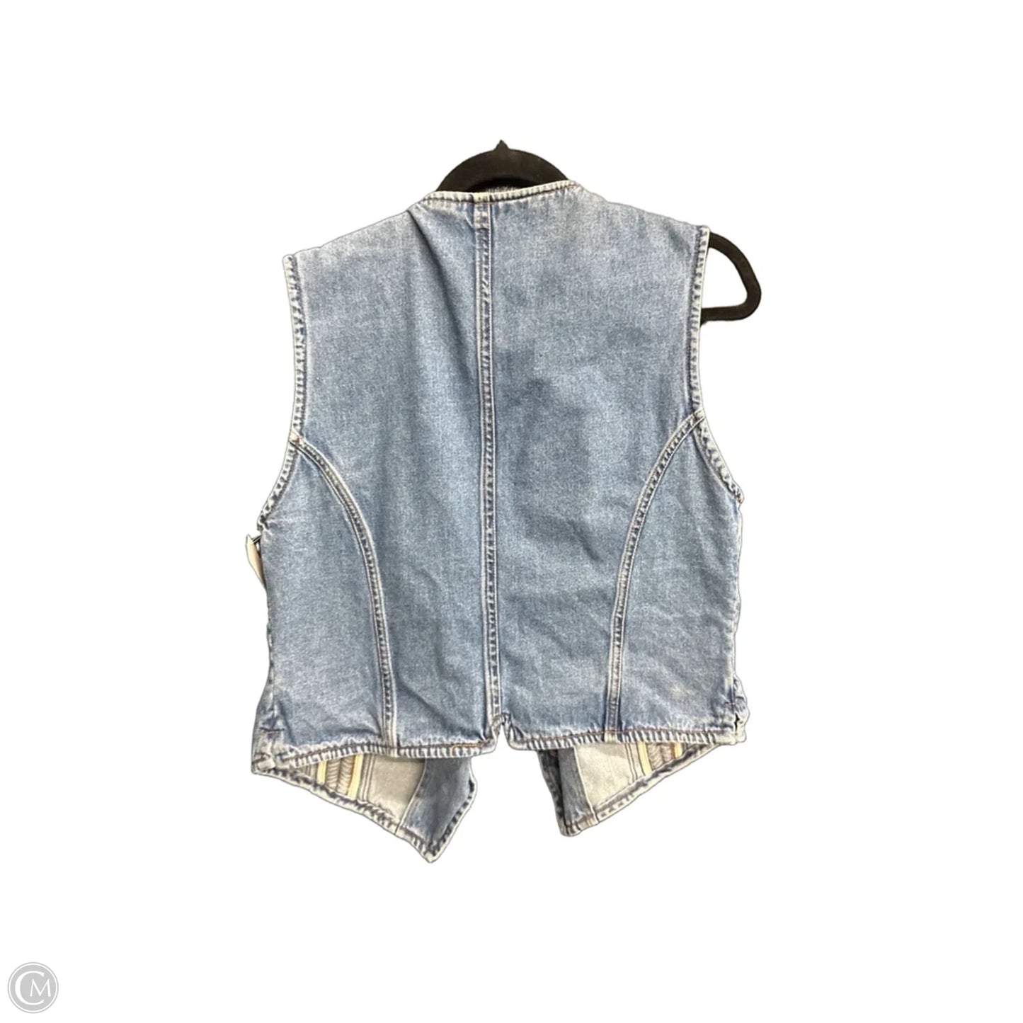 Top Sleeveless By Poetic License In Blue Denim, Size: L