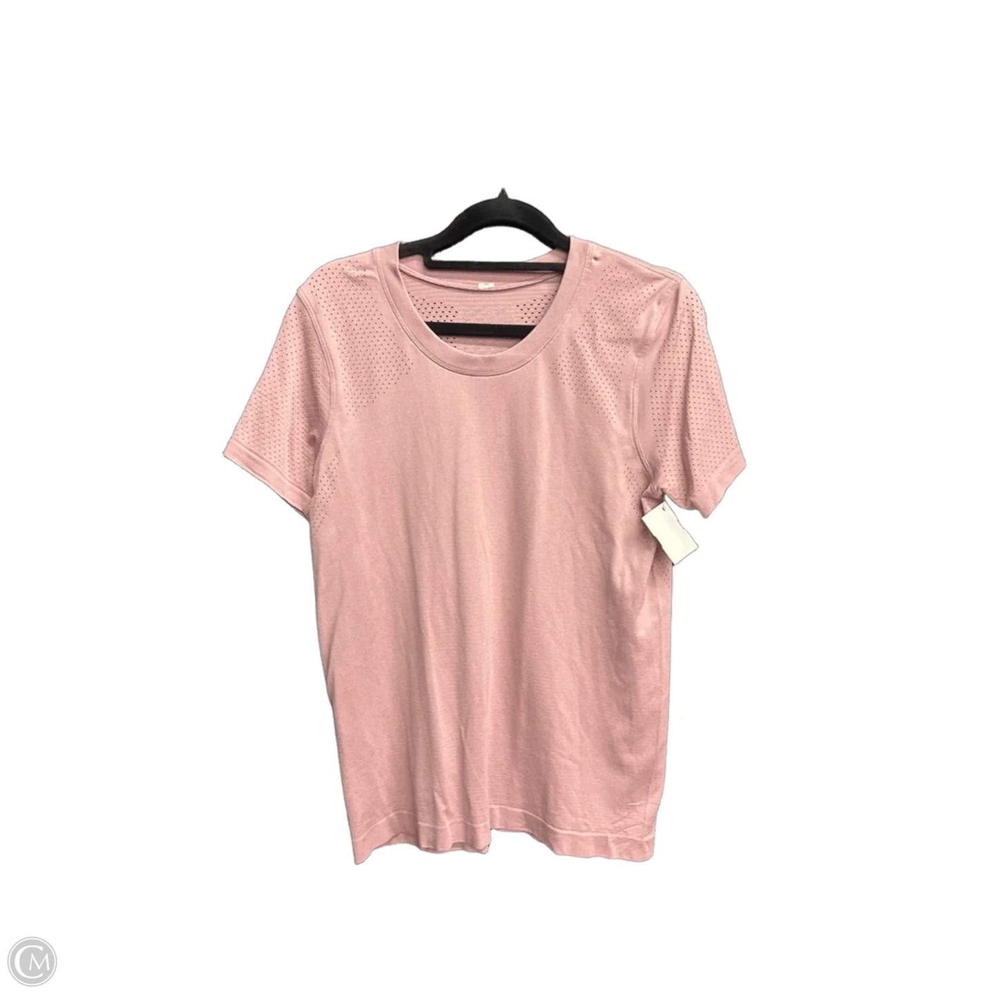 Athletic Top Short Sleeve By Lululemon In Pink, Size: M