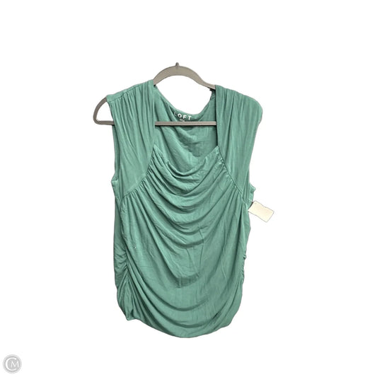 Top Sleeveless By Loft In Green, Size: 2x
