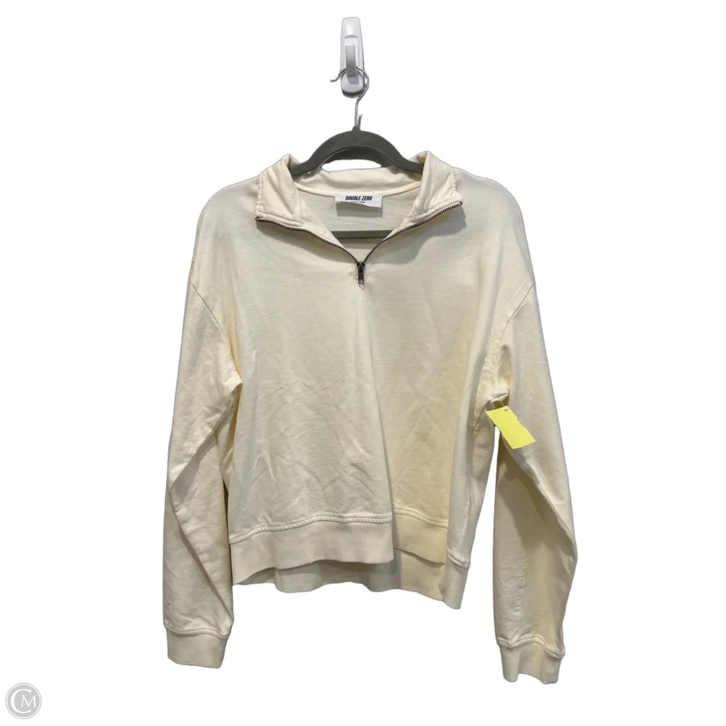 Sweatshirt Collar By Double Zero In White, Size: M