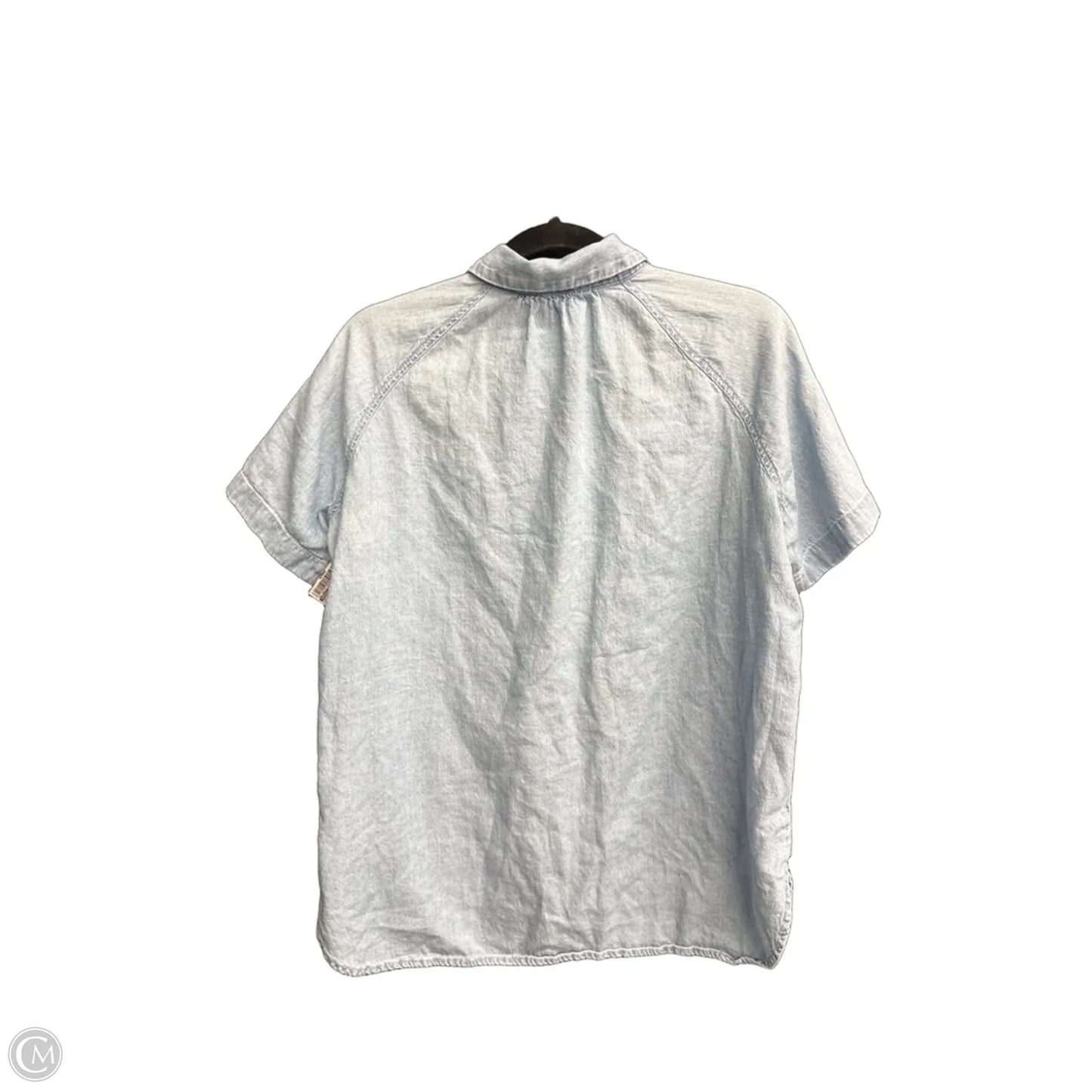 Top Short Sleeve By Madewell In Blue Denim, Size: S