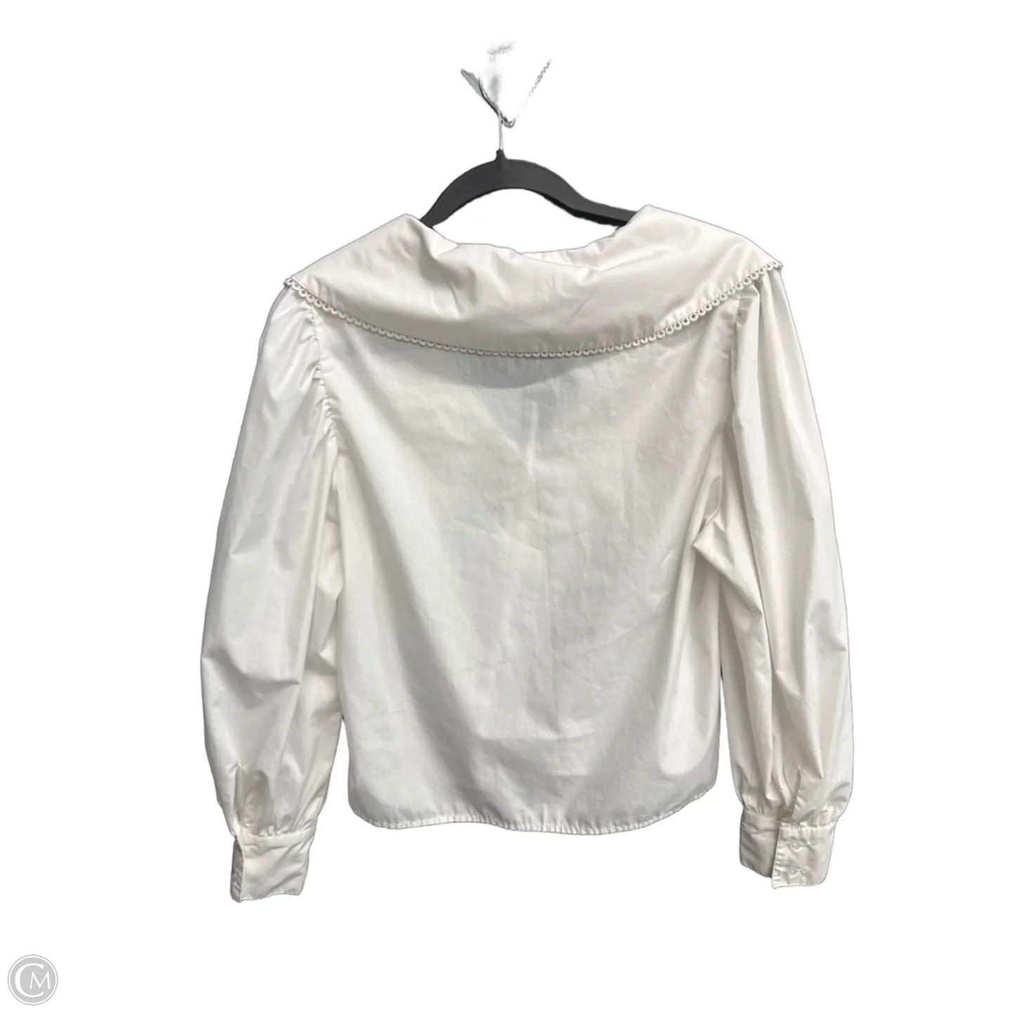 Blouse Long Sleeve By Clothes Mentor In White, Size: S