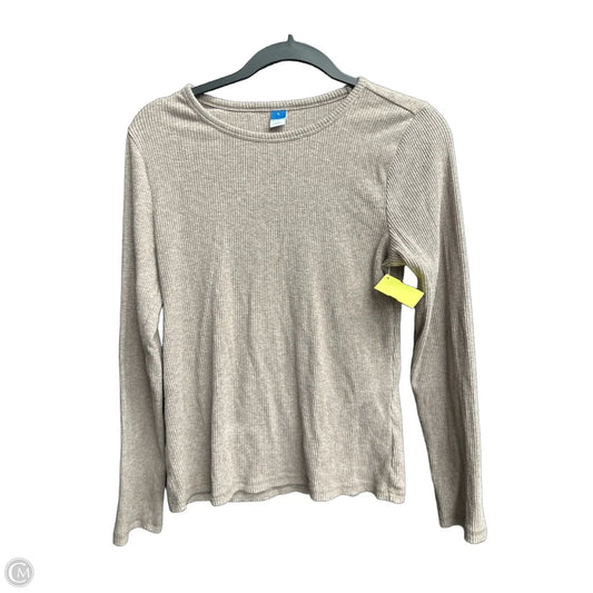 Top Long Sleeve By Old Navy In Brown, Size: L