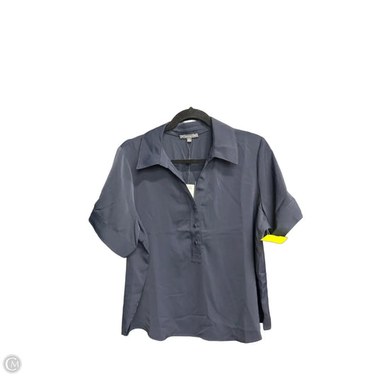 Top Short Sleeve By Adrianna Papell In Navy, Size: M