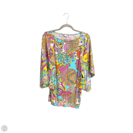 Tunic 3/4 Sleeve By Trina Turk In Multi-colored, Size: M