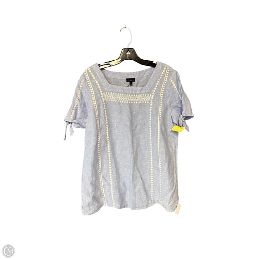 Top Short Sleeve By Talbots In Blue, Size: M