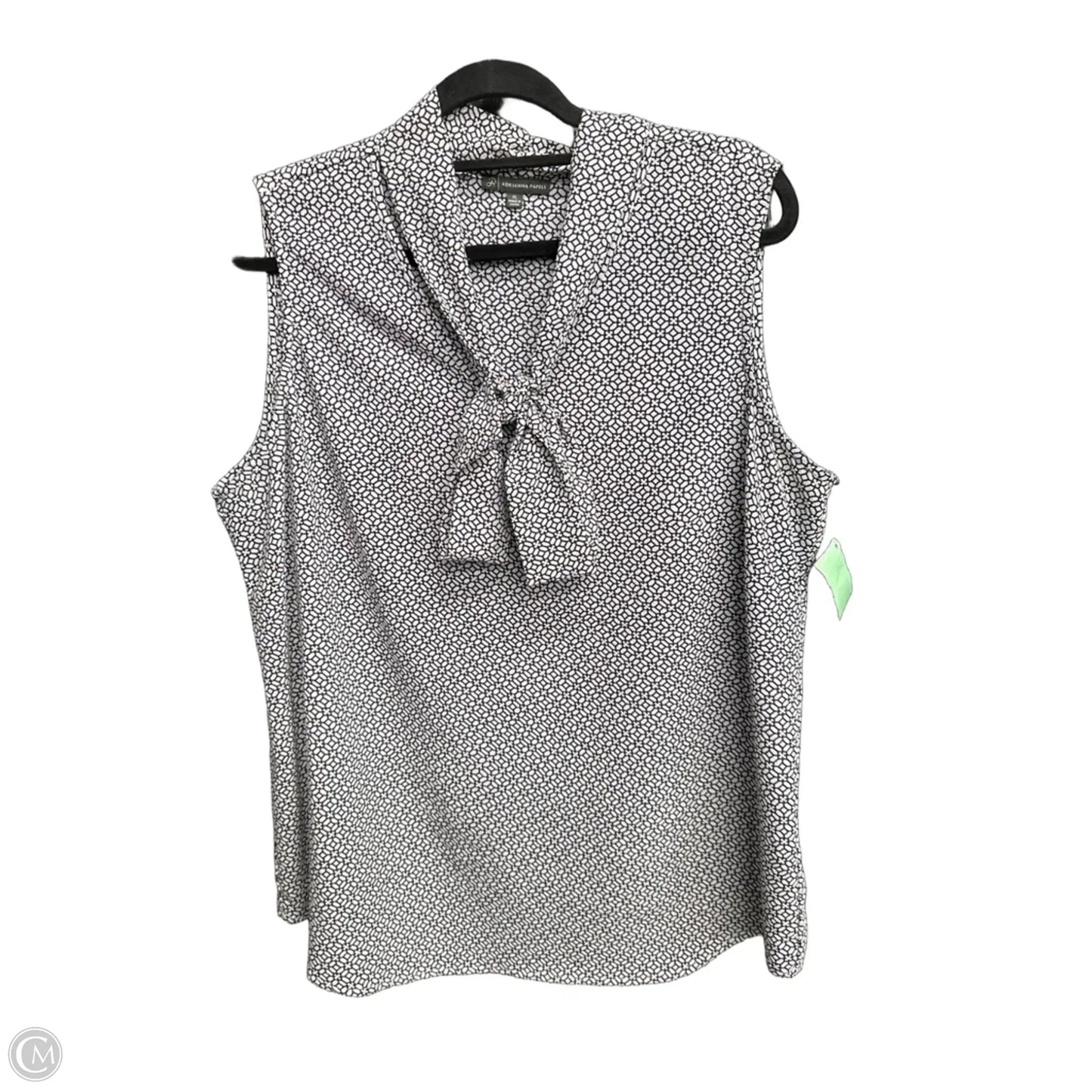 Top Sleeveless By Adrianna Papell In Black, Size: Xl