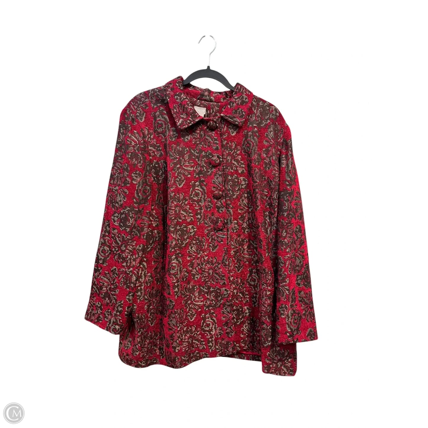 Blazer By Chicos In Red, Size: 2x