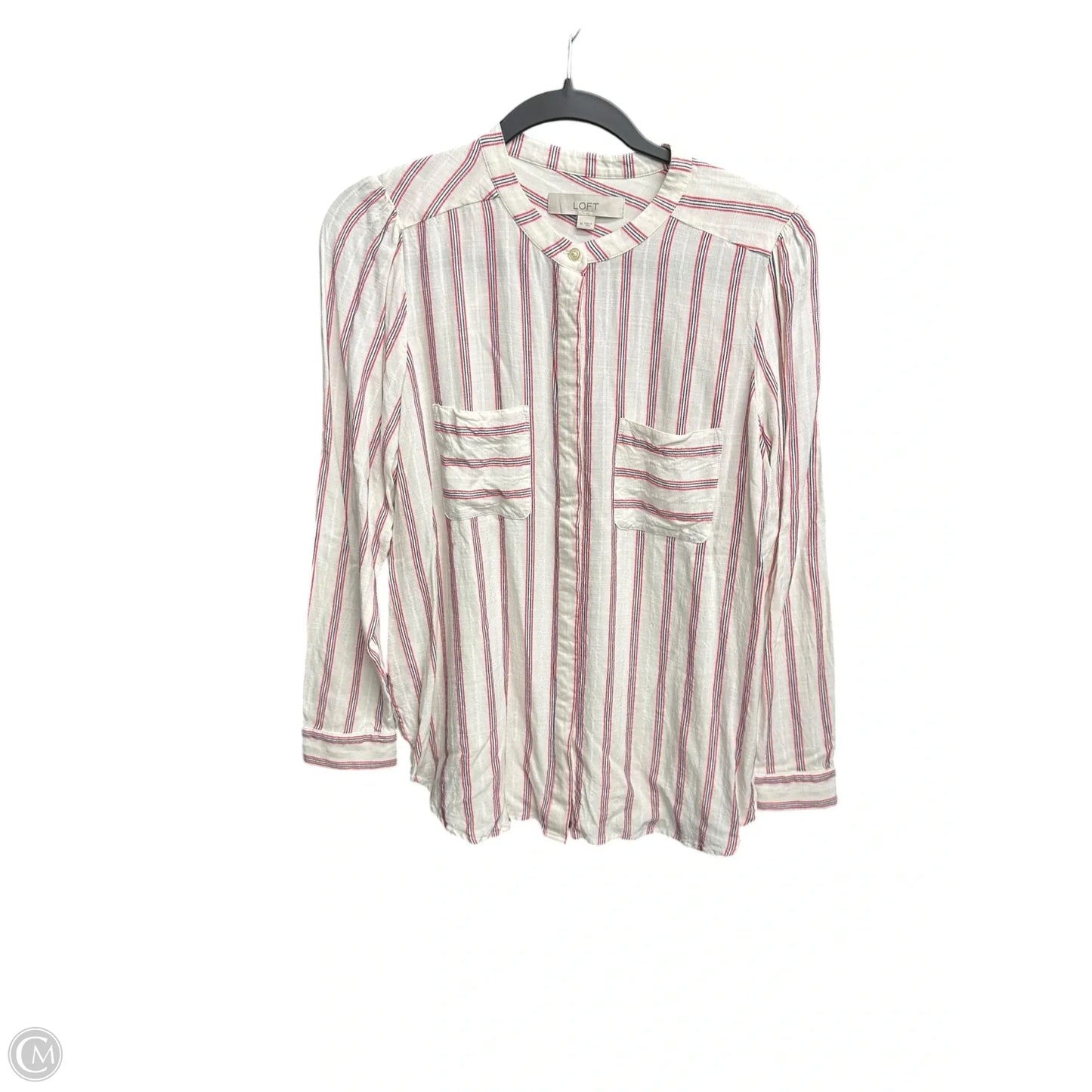 Top Long Sleeve By Loft In Cream, Size: M
