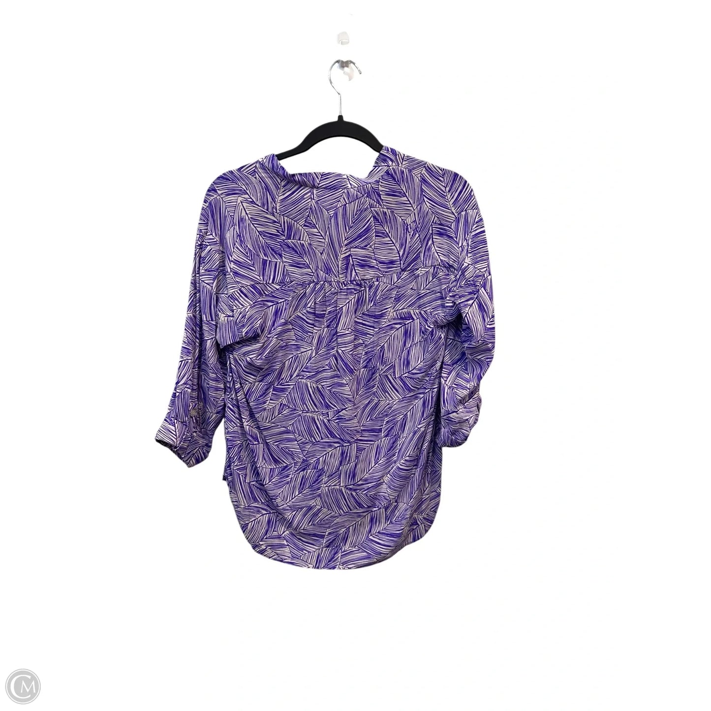 Top 3/4 Sleeve Designer By Milly In Purple, Size: 0