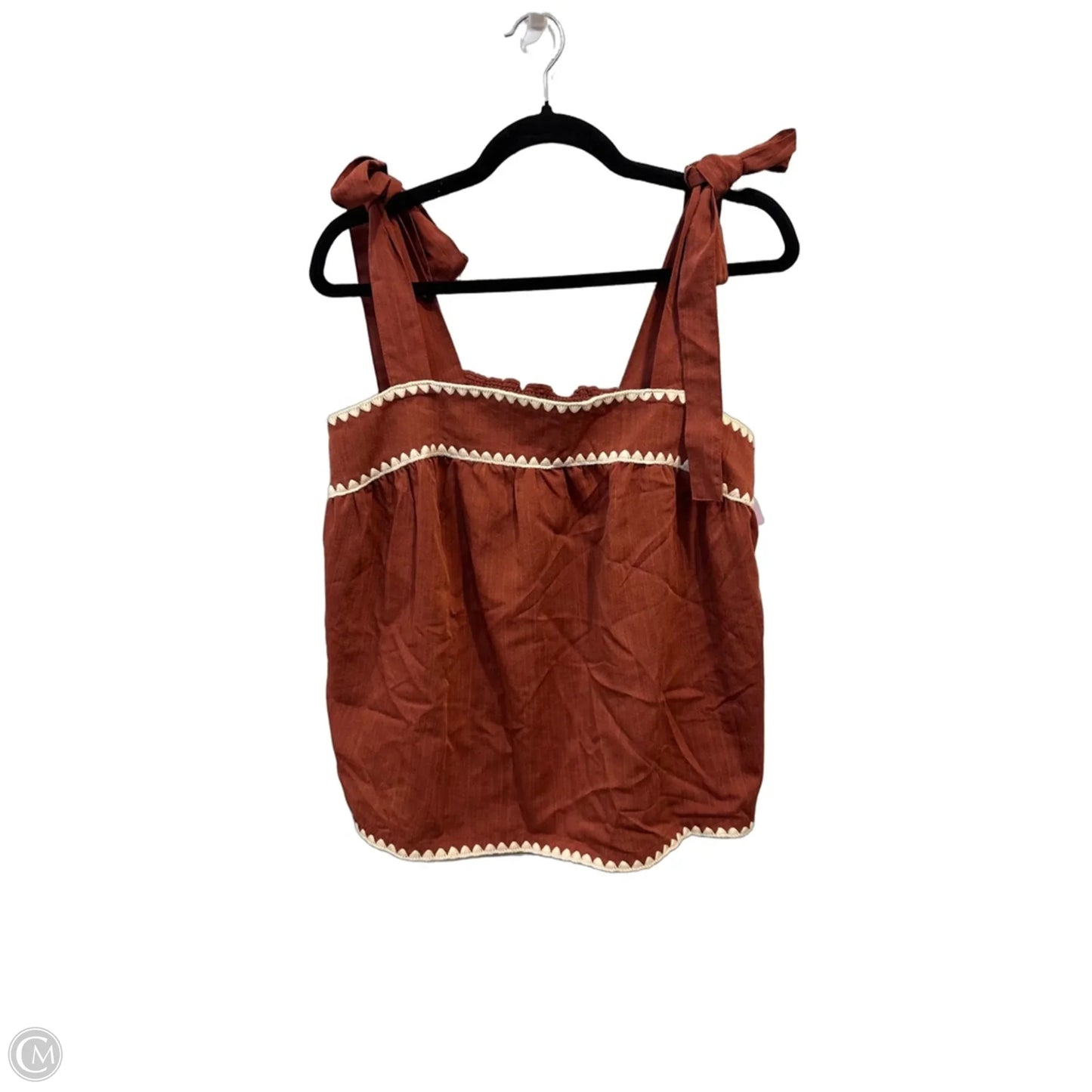 Top Sleeveless By Entro In Brown, Size: L