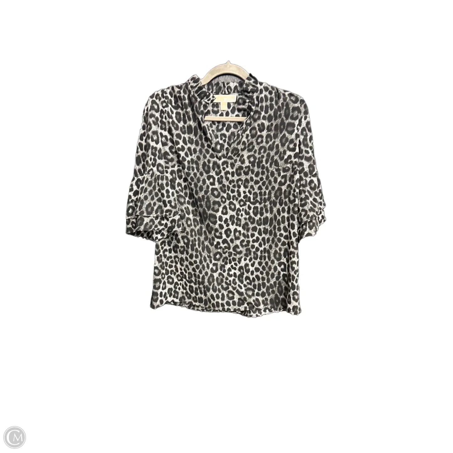 Top 3/4 Sleeve By Michael By Michael Kors In Animal Print, Size: S