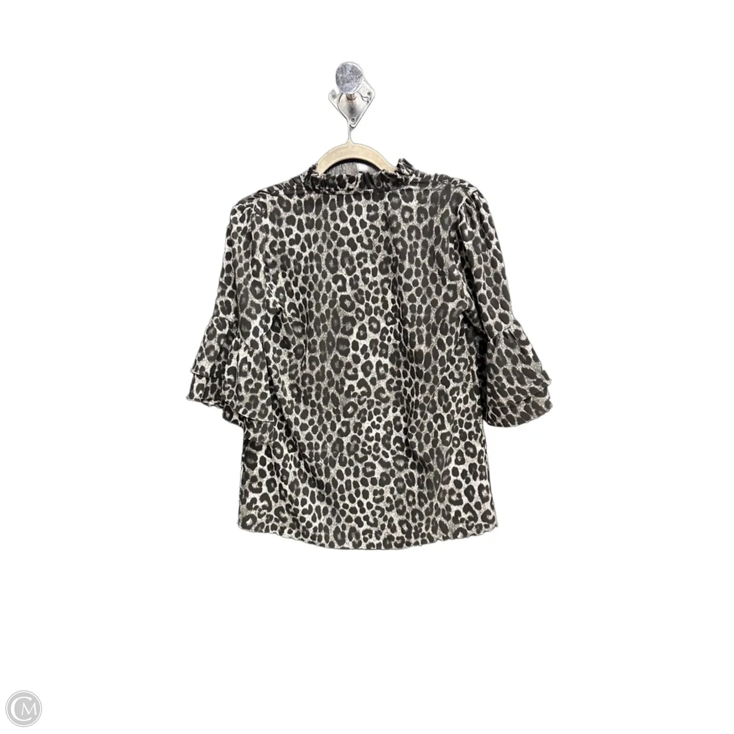 Top 3/4 Sleeve By Michael By Michael Kors In Animal Print, Size: S