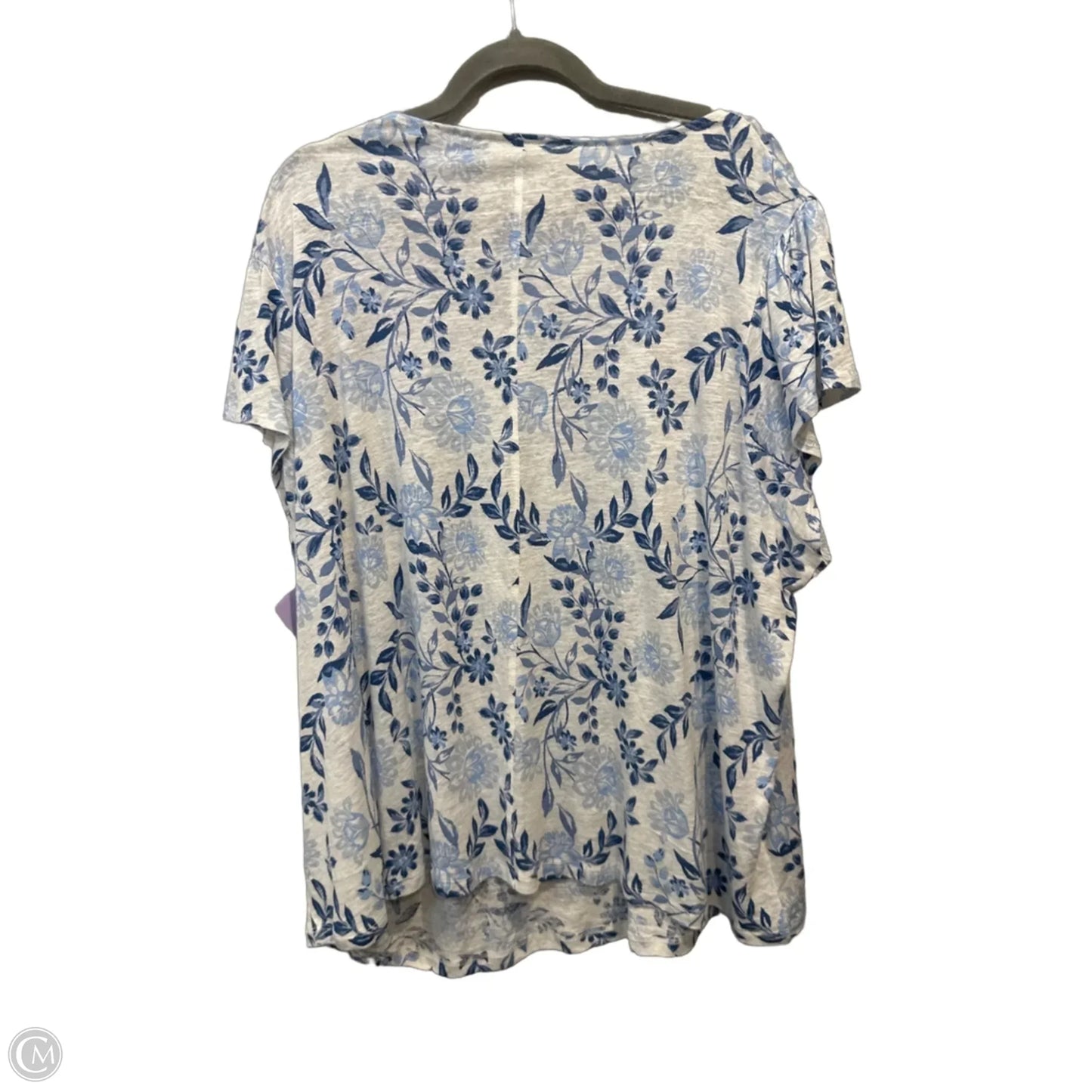 Top Short Sleeve By Rachel Zoe In Blue, Size: 3x