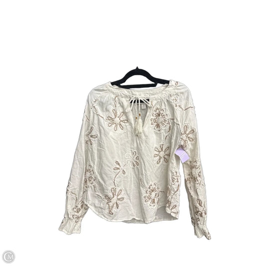 Top Long Sleeve By Industry In Cream, Size: S
