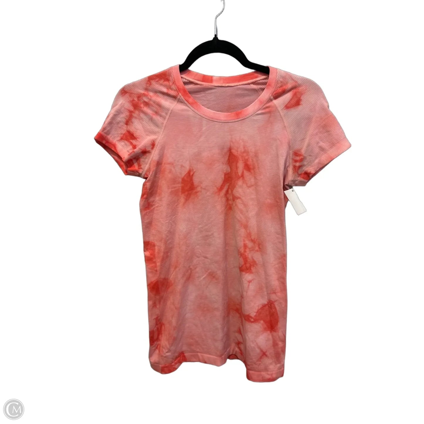 Athletic Top Short Sleeve By Lululemon In Pink, Size: S