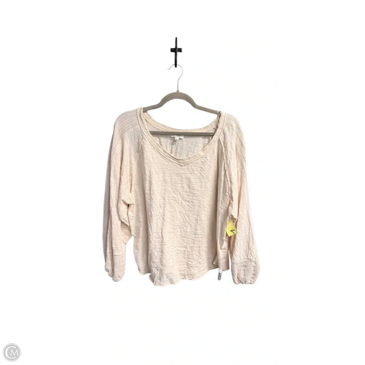 Top Long Sleeve By Umgee In Cream, Size: L