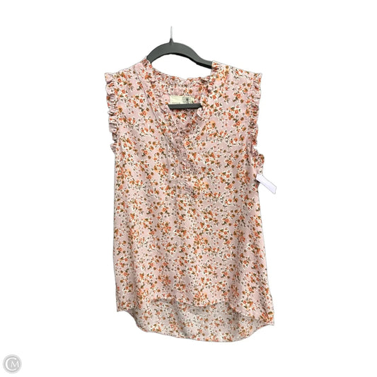 Top Sleeveless By Clothes Mentor In Floral Print, Size: Xs