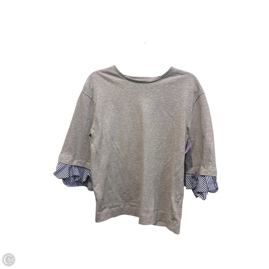 Top 3/4 Sleeve By Lauren By Ralph Lauren In Grey, Size: S