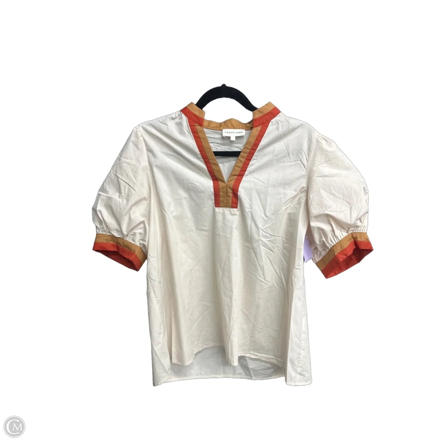Top Short Sleeve By Entro In Cream, Size: M