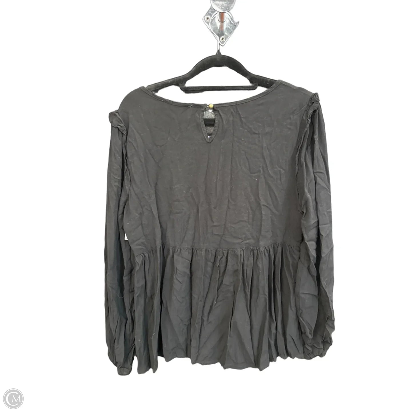 Top Long Sleeve By Savanna Jane In Black, Size: S