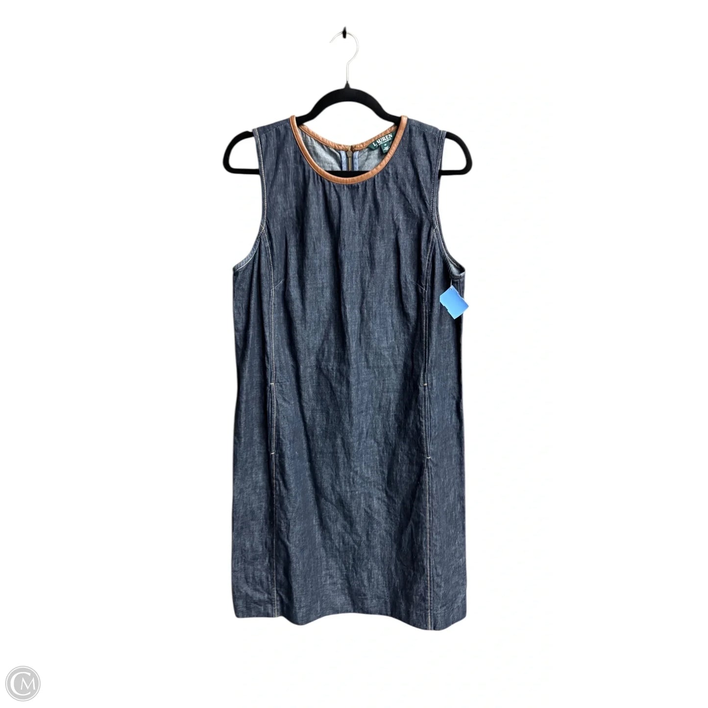 Dress Casual Short By Lauren By Ralph Lauren In Blue Denim, Size: L