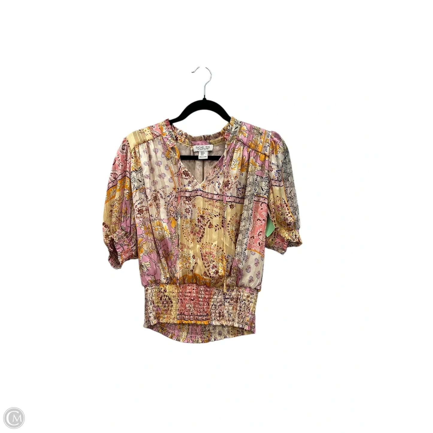 Blouse Short Sleeve By Rachel Zoe In Floral Print, Size: M