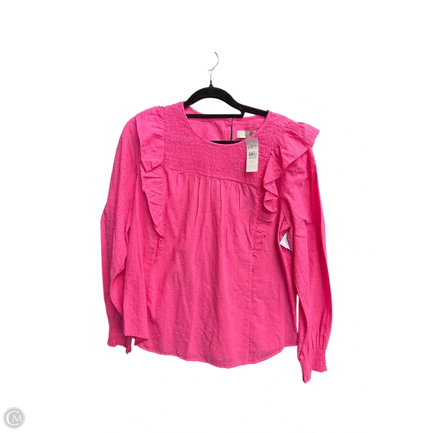Top Long Sleeve By Loft In Pink, Size: S