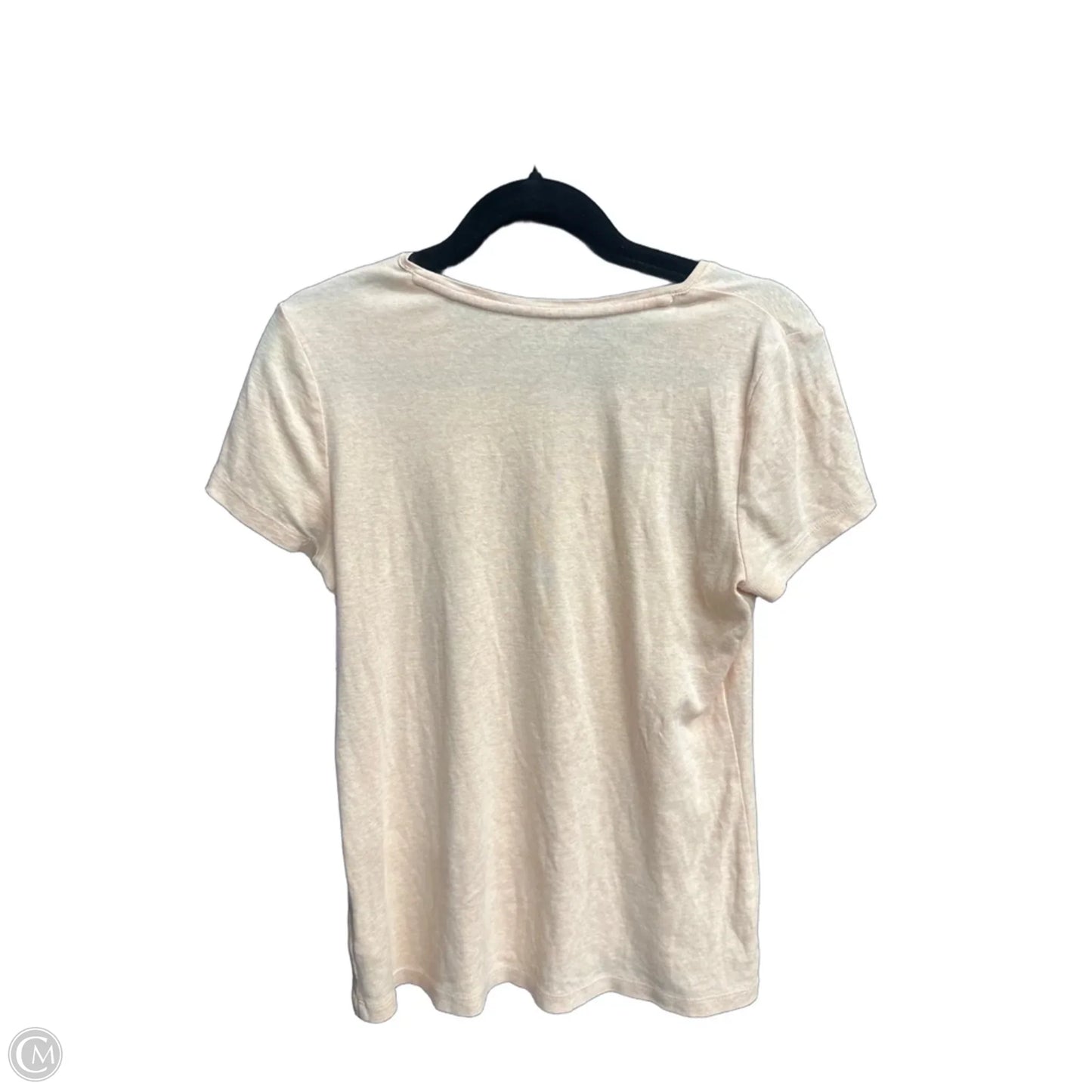 Top Short Sleeve Basic By Talbots In Peach, Size: Mp