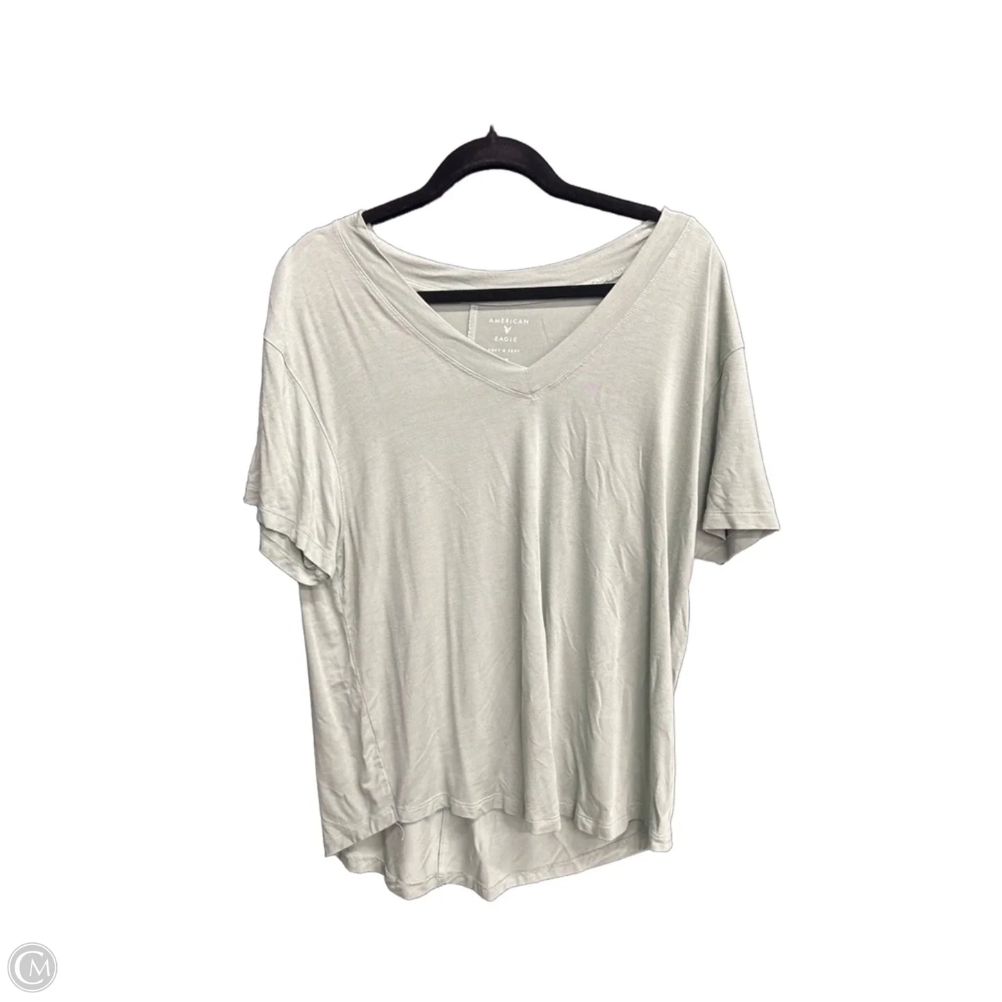 Top Short Sleeve Basic By American Eagle In Green, Size: L