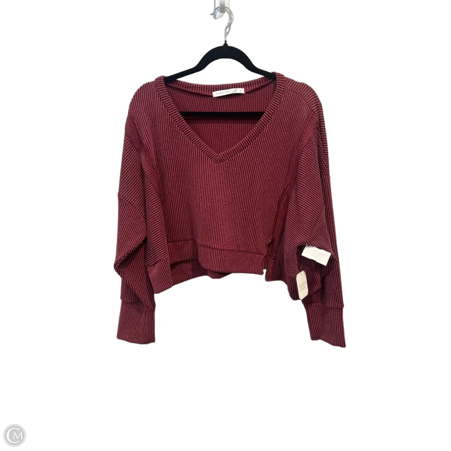 Top Long Sleeve By Altard State In Maroon, Size: S