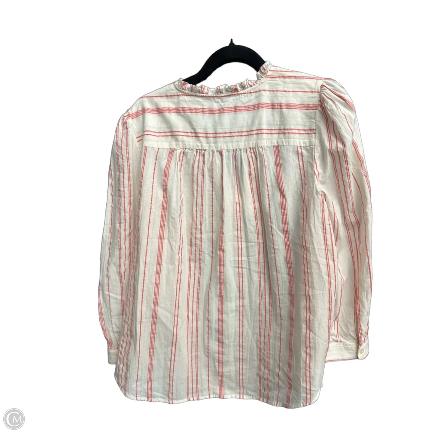 Top Long Sleeve By Loft In Striped Pattern, Size: L