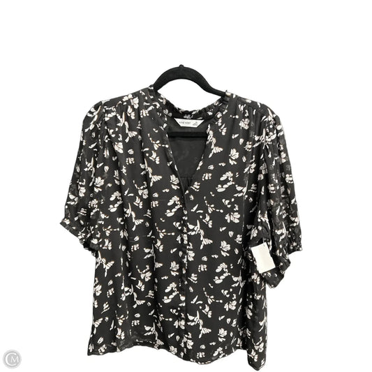Top Short Sleeve By Nine West In Black & White, Size: Xl