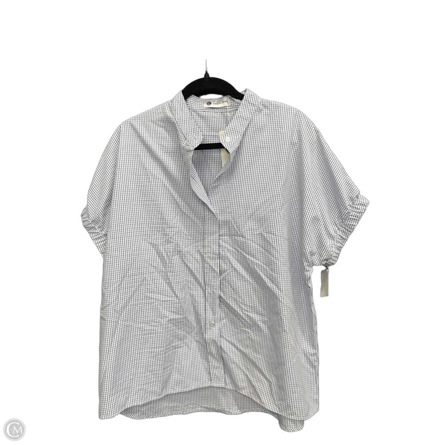Top Short Sleeve By Clothes Mentor In Plaid Pattern, Size: Osfm