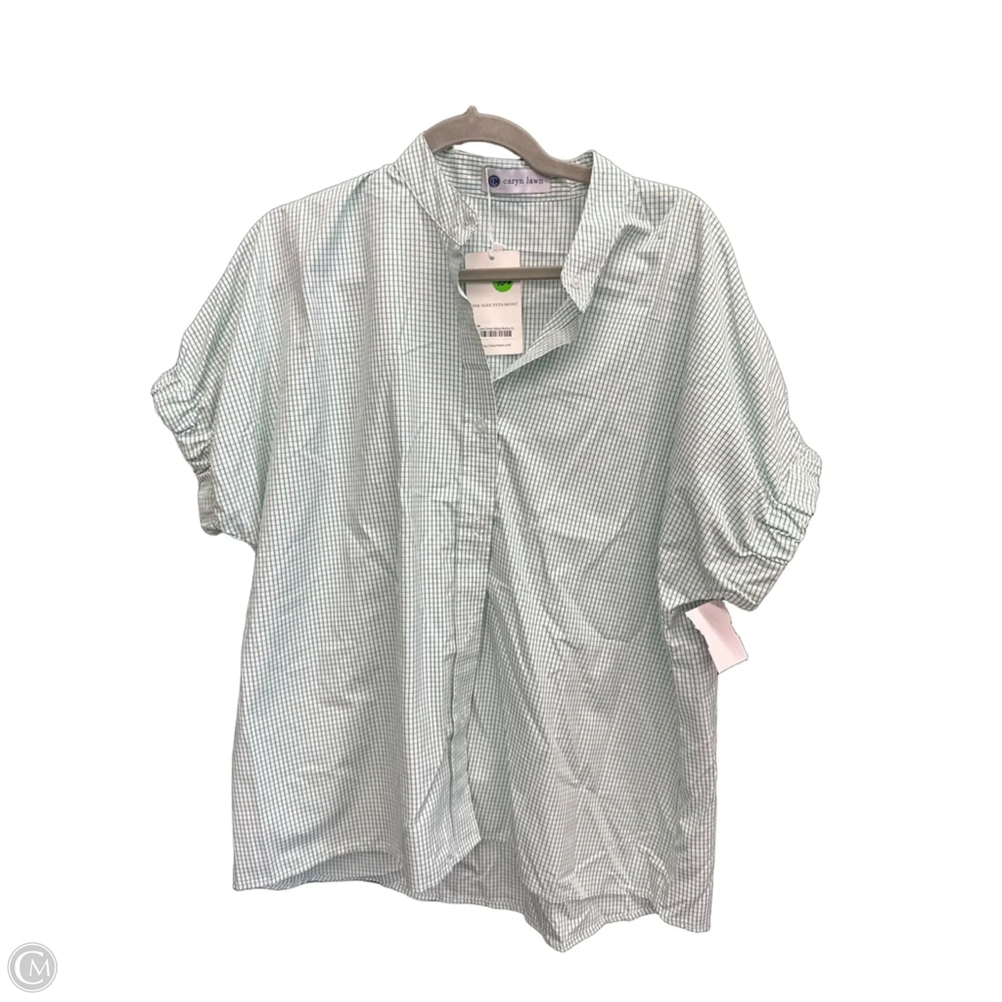 Top Short Sleeve By Clothes Mentor In Plaid Pattern, Size: Osfm