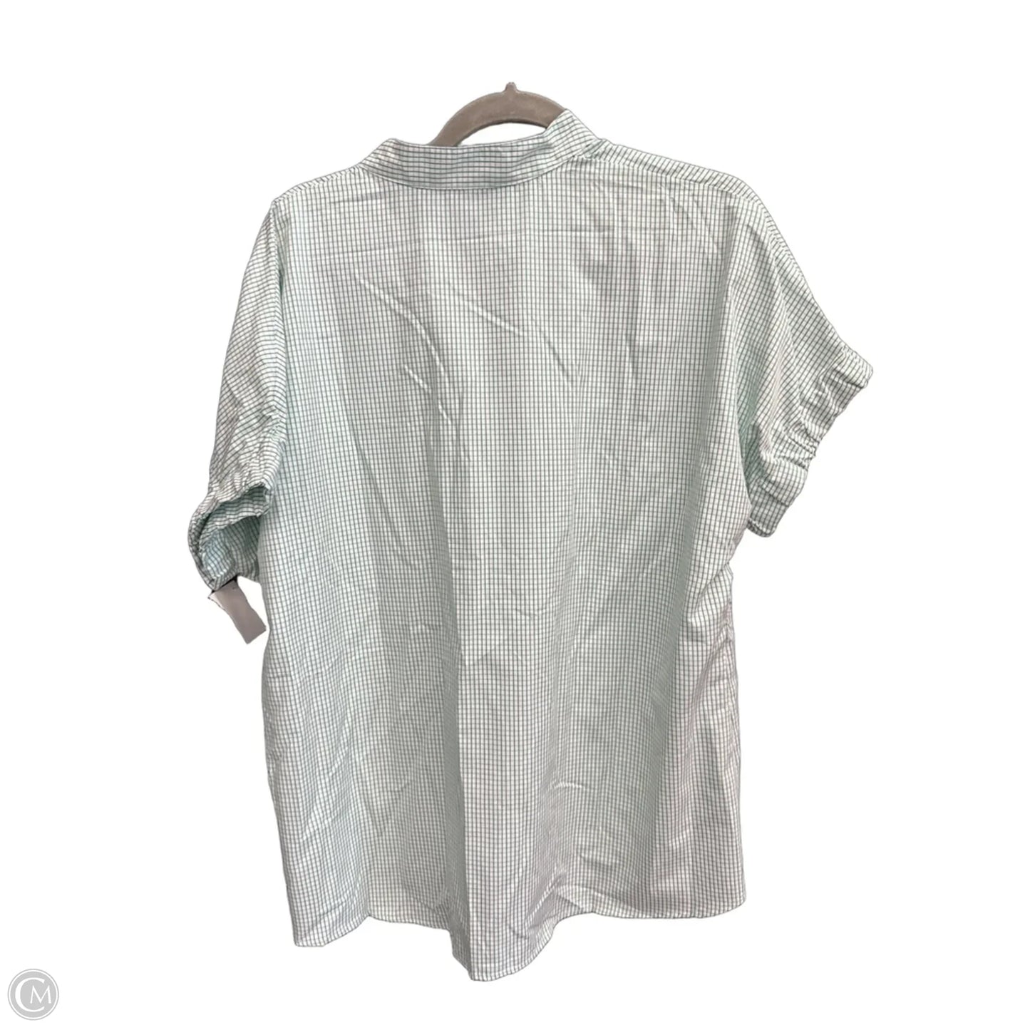 Top Short Sleeve By Clothes Mentor In Plaid Pattern, Size: Osfm