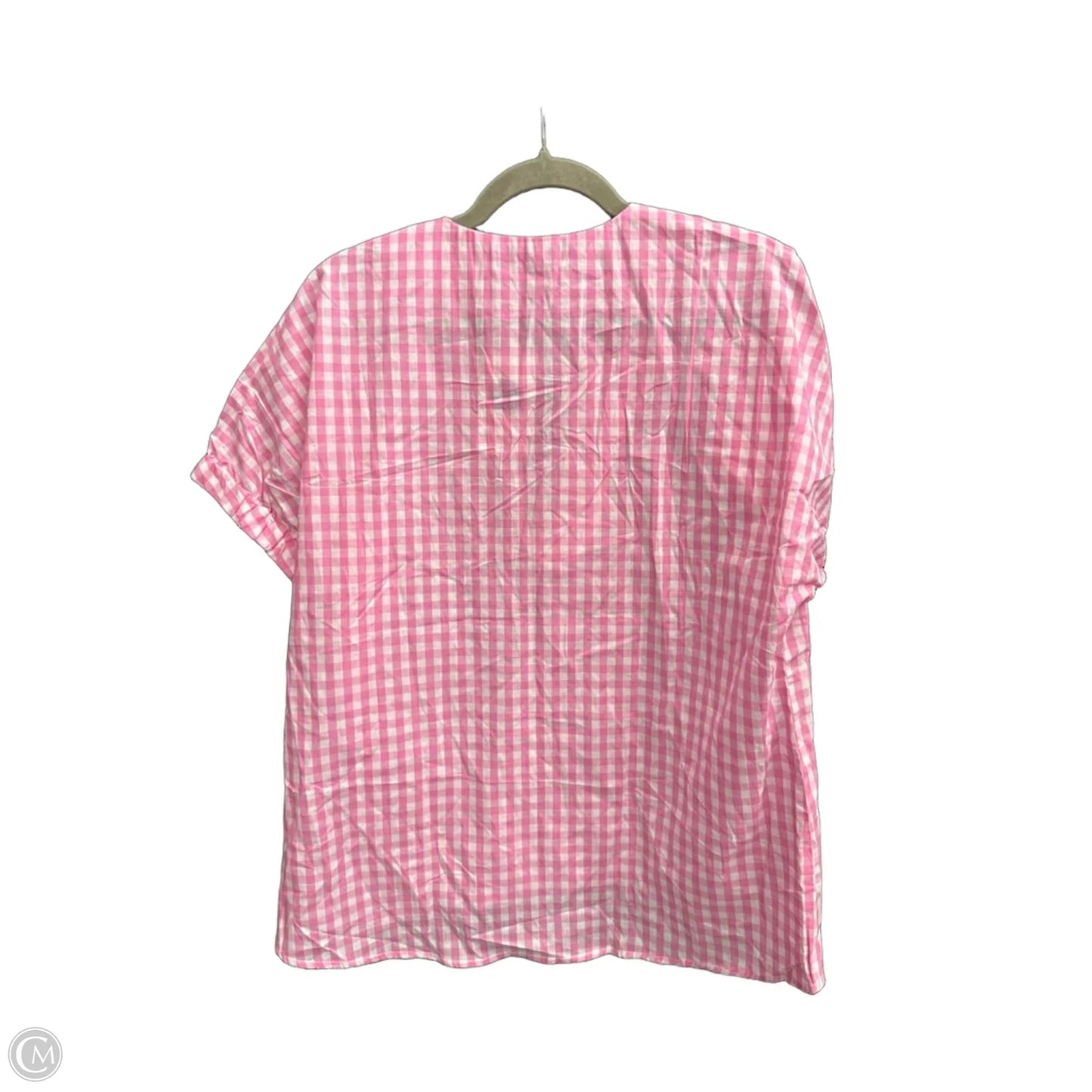 Top Short Sleeve By Clothes Mentor In Plaid Pattern, Size: Osfm