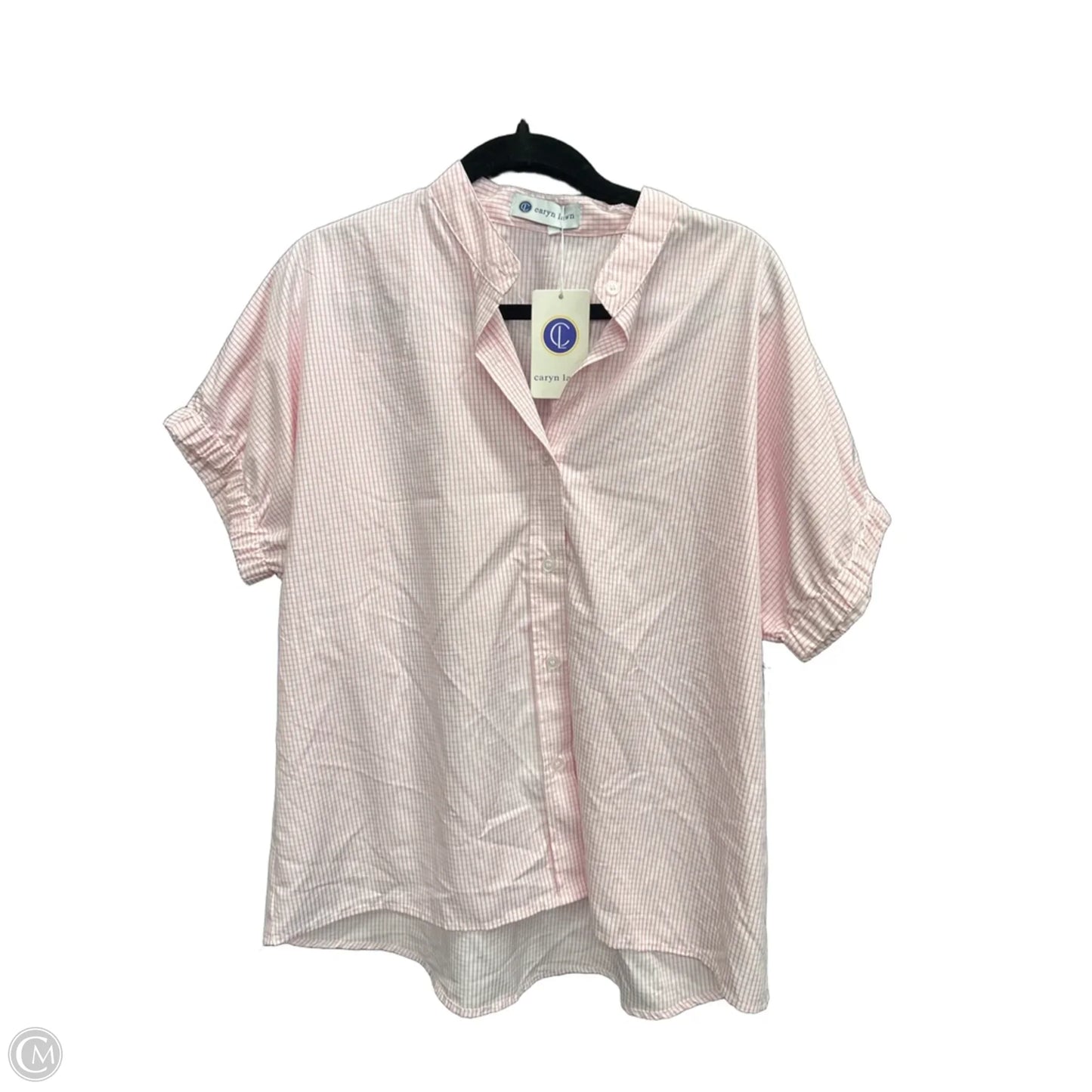 Top Short Sleeve By Clothes Mentor In Plaid Pattern, Size: Osfm