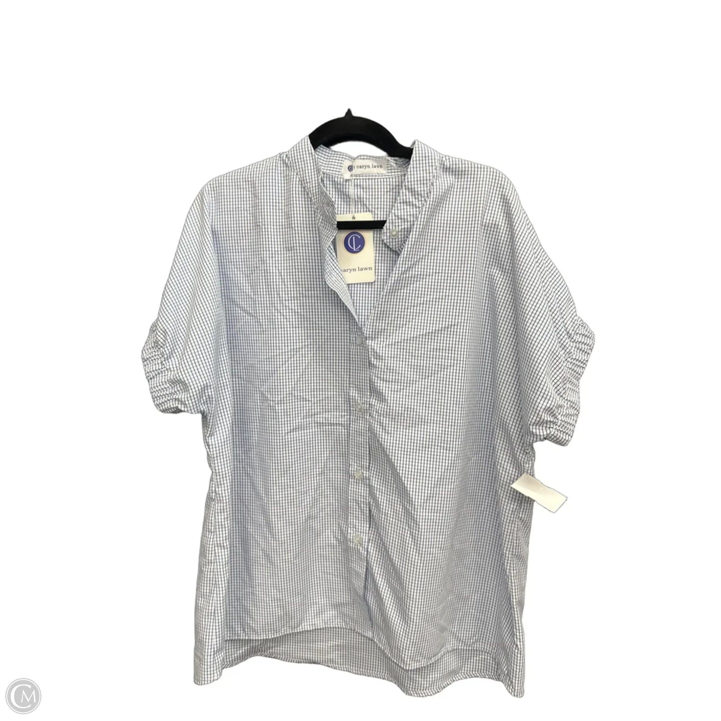 Top Short Sleeve By Clothes Mentor In Plaid Pattern, Size: Osfm