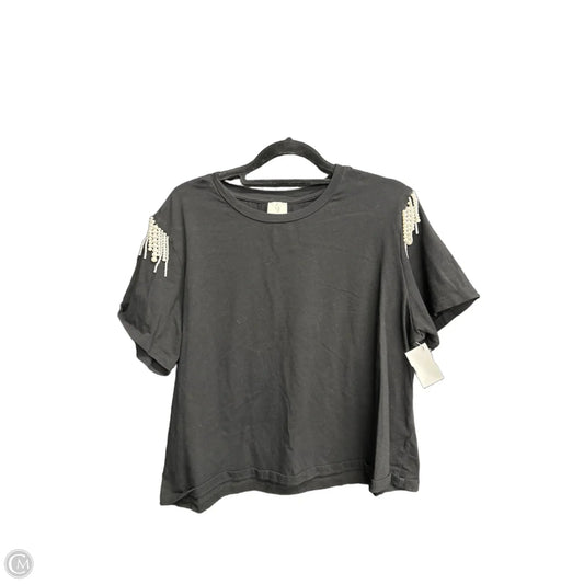Top Short Sleeve By Joie In Black, Size: L
