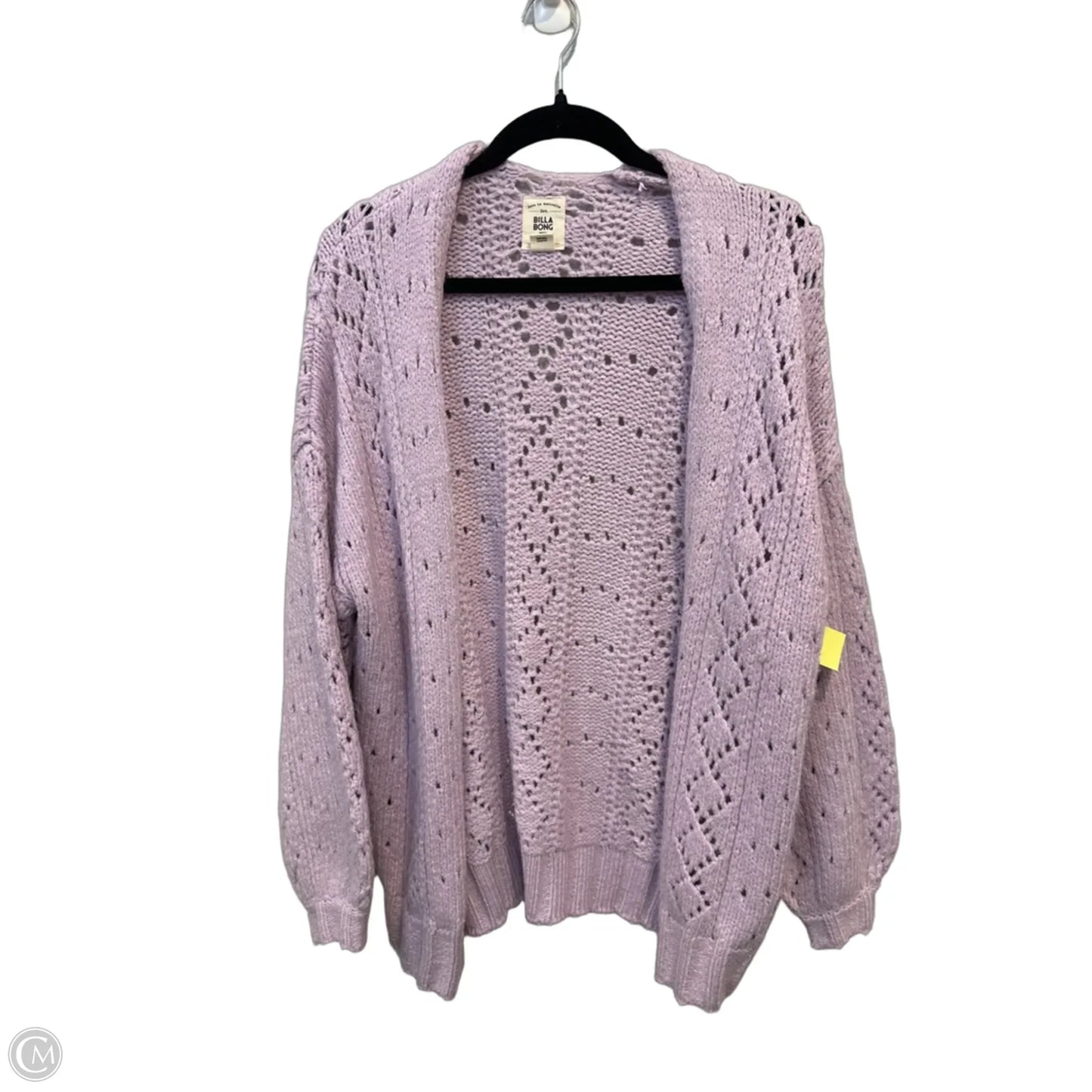 Sweater Cardigan By Billabong In Purple, Size: S