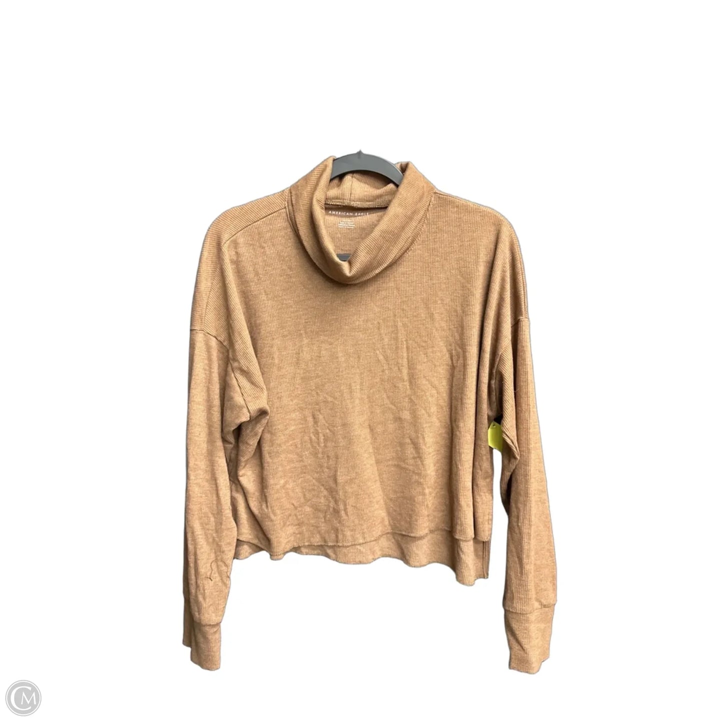 Top Long Sleeve By American Eagle In Brown, Size: S