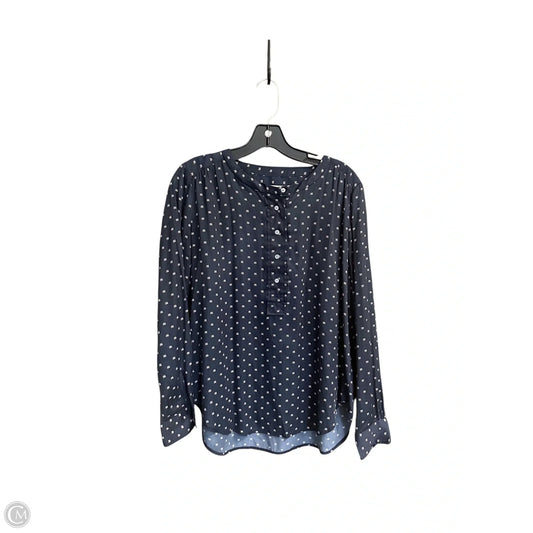 Blouse Long Sleeve By Loft In Navy, Size: S