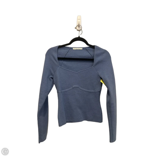 Top Long Sleeve By Abercrombie And Fitch In Blue, Size: M