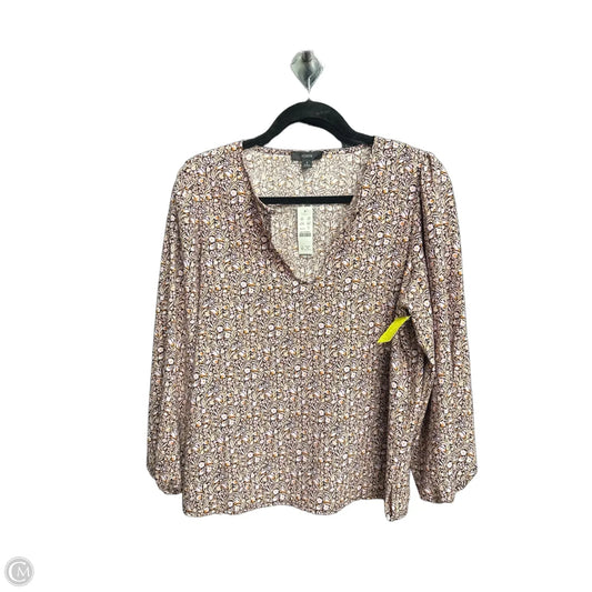 Top Long Sleeve By J. Crew In Floral Print, Size: S