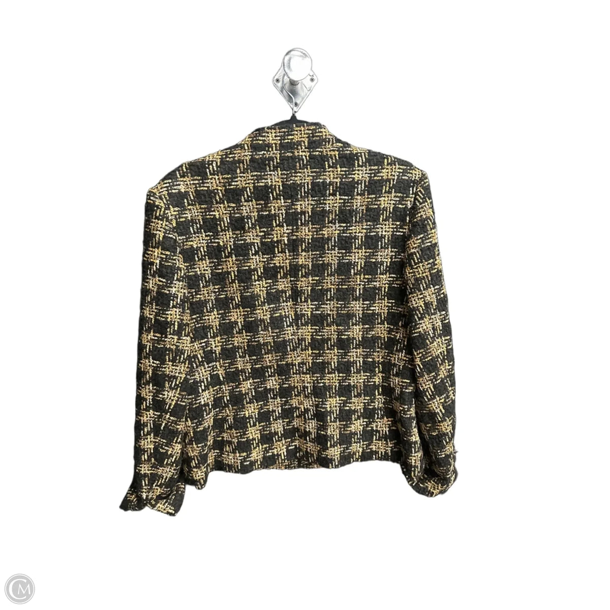 Blazer By Talbots In Black & Tan, Size: L