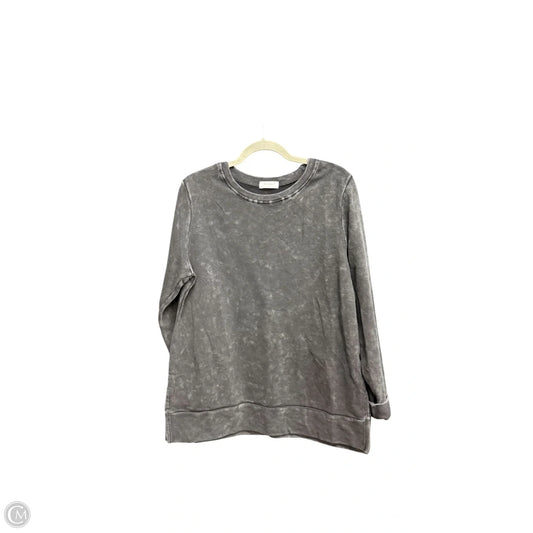 Sweatshirt Crewneck By Clothes Mentor In Grey, Size: L